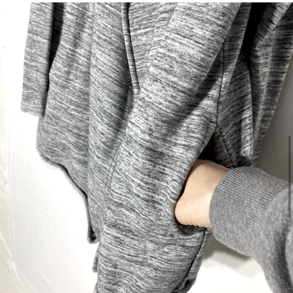 5/$25 GAP Heathered Grey Sherpa Lined Open Front Cardigan L - Picture 9 of 16